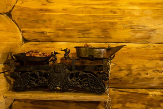 Interior of a vintage kitchen. ancient kitchen interior