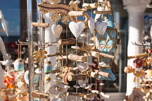 Souvenirs for sell at the beach market