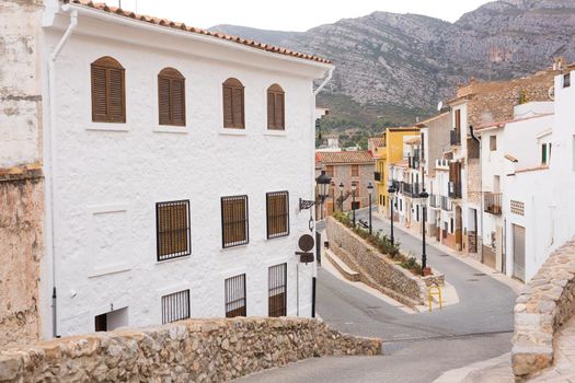 Travel, architecture and Mediterranean town concept - Spanish suburban street.