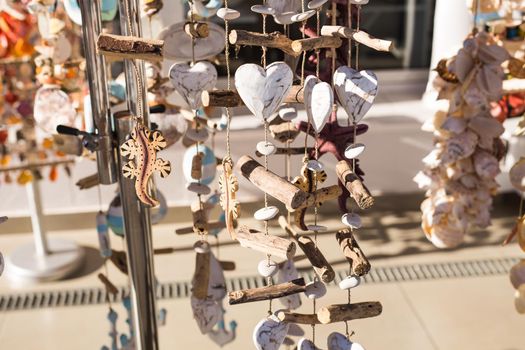 Souvenirs for sell at the beach market