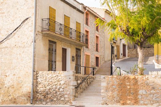 Travel, architecture and Mediterranean town concept - Spanish suburban street.