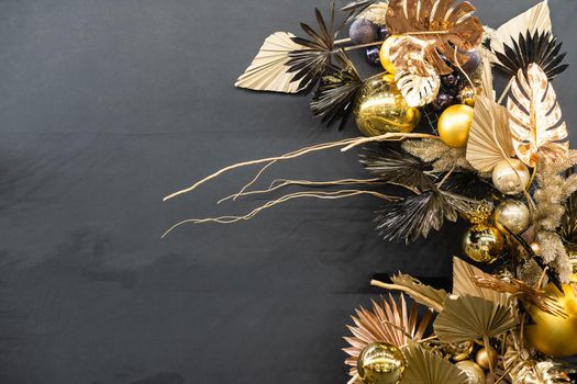 christmas decor gold glass balls