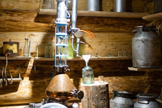 Interior of a vintage kitchen. ancient kitchen interior
