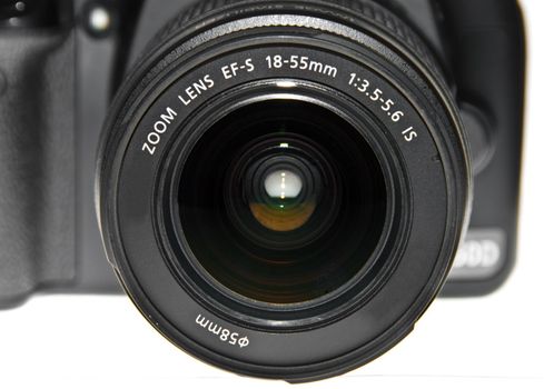 Dslr camera lens close up view