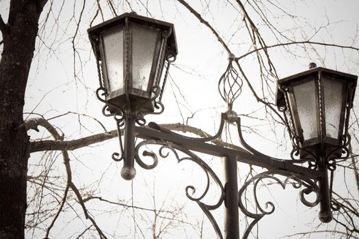 photo of the  old street lantern