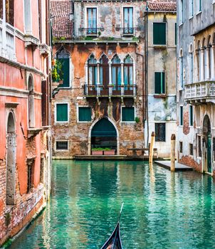 Venice, Italy, Canal and historic tenements
