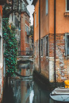 bridge across the canal. Venice Italy