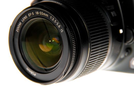 Dslr camera lens close up view