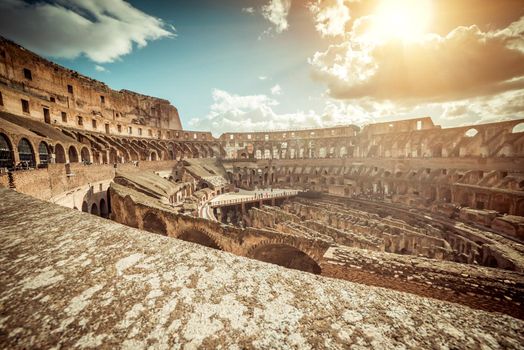 Coliseum interior Rome, Italy.