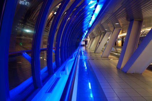 photo of the modern trade center hallway