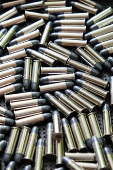 Bullets, Image of Cartridges of .38 pistols ammo.