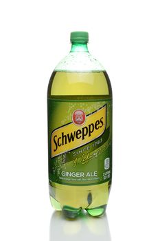 IRVINE, CA - JANUARY 4, 2018:  Schweppes Ginger Ale. The classic caffeine free sparkling beverage was introduced in 1870.