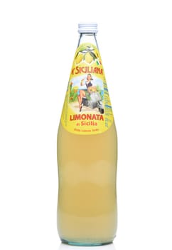IRVINE, CALIFORNIA - DEC 4, 2018: Bottle of A Siciliana Limonata. A carbonated lemon soda from Italy.