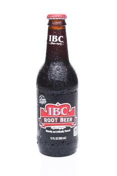 IRVINE, CA - MAY 31, 2017: IBC Root Beer bottles. IBC Root Beer was founded in 1919 by the Griesedieck family.