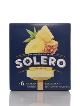 IRVINE, CALIF - AUGUST 30, 2018: Solero Pineapple Fruit Bars