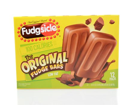 IRVINE, CA - DECEMBER 12, 2014: An 8 pack of Fudgsicle Brand Original Fudge Bars. Fudgsicle is a registered trademark of Unilever. 
