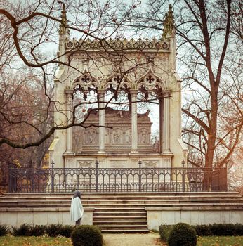 Potocki mausoleum in the park - Wilanow palace area, Warsaw, Poland