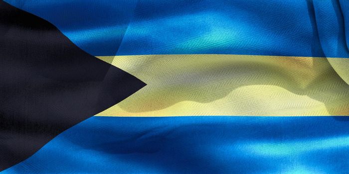 Bahamas flag - realistic waving fabric flag