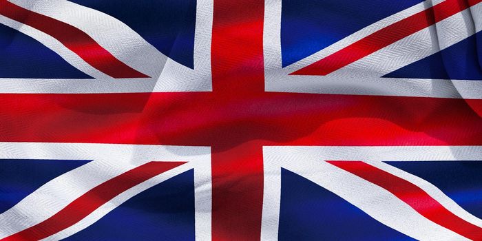 United Kingdom flag - realistic waving fabric flag