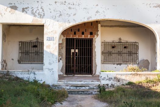 Poverty and old age concept - Old abandoned and derelict house.