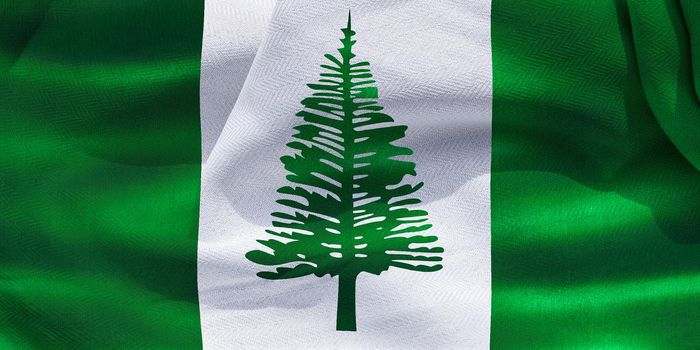 Norfolk Island flag - realistic waving fabric flag