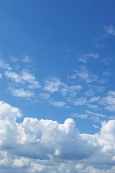 White clouds in a blue sky. Great background