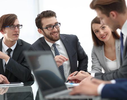 background image of businessman at Desk.