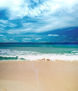 White clouds in a blue sky. Great background