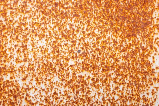 Rusty iron and the remnants of gray paint.Horizontal background.