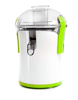 juicing machine over white background. studio shot