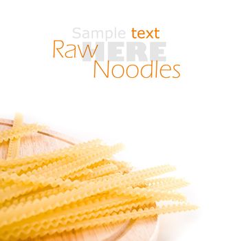 Close up of the raw spaghetti background
