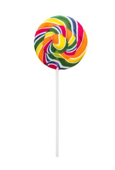 Colorful lollipop isolated on white background