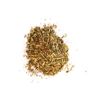 Mixed spices on white background