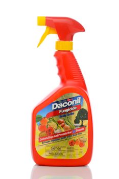 IRVINE, CALIFORNIA - MAY 22, 2019:  A spray bottle of GardenTech Daconil Fungicide. 