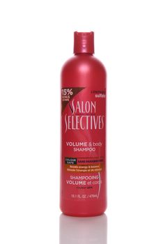IRVINE, CALIF - AUGUST 30, 2018: Salon Selectives Volume and Body Shampoo hair care product,