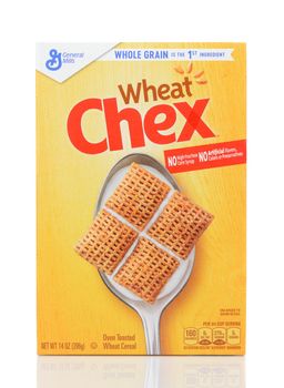 IRVINE, CALIFORNIA - MAY 22, 2019:  A box of Wheat Chex from General Mills. 