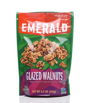 IRVINE, CALIFORNIA - 16 MAY 2020: A package of Emerald Glazed Walnuts for cooking and baking. 