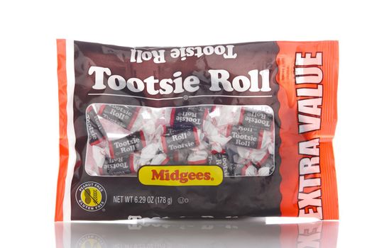 IRVINE, CALIFORNIA - 9 OCT 2019: A bag of Tootsie Roll Midgees.