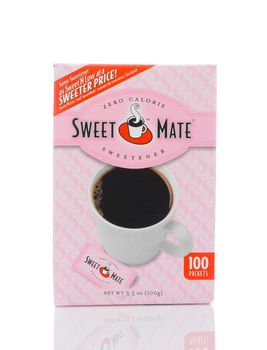 IRVINE, CALIFORNIA - MAY 22, 2019:  A 100 count package of Sweet Mate Zero Calorie Sweetener.