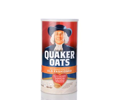 IRVINE, CA - January 05, 2014: A box of Quaker Oats Old Fashioned. Founded in 1901 the Quaker Oats Company has been owned by Pepsico since 2001.
