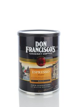 IRVINE, CA - January 11, 2013: A 12 can of Don Franciscos Gourmet Coffee. Founded in 1984 by the Gaviña family, Don Franciscos is one of the top 10 coffee brands in the US.