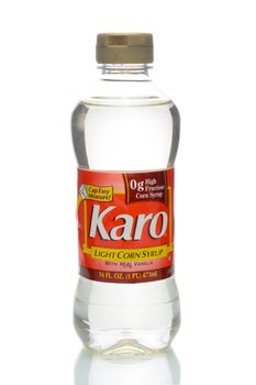 IRVINE, CA - JANUARY 4, 2018: Karo Light Corn Syrup. Karo is a natural sweetener for use in baked goods, sauces, and recipes.