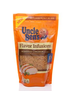 IRVINE, CA - NOVEMBER 8, 2017:  Uncle Bens Flavor Infusions Roasted Chicken Rice. The brand was introduced by Converted Rice Inc., which was later bought by Mars, Inc. 