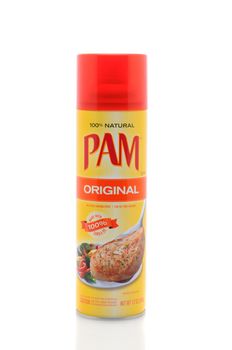 IRVINE, CA - January 11, 2013: A 12 oz. can of Pam No-Stick Cooking Spray. Pam, created in 1961 is a product of ConAgra Foods, and is the leader in non-stick cooking sprays.
