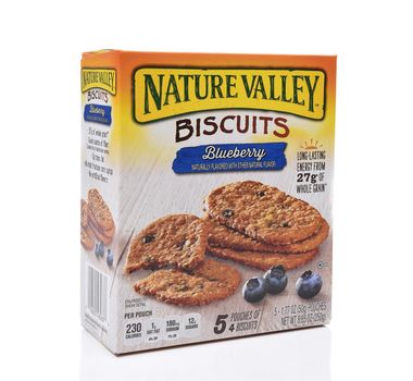 IRVINE, CALIFORNIA - AUGUST 23, 2017:  Nature Valley Blueberry Biscuits. Nature Valley is a brand of the General Mills Company. 