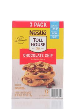 IRVINE, CALIFORNIA - 28 MAY 2021: A box of Nestle Toll House Chocolate Chip Cookie Dough.