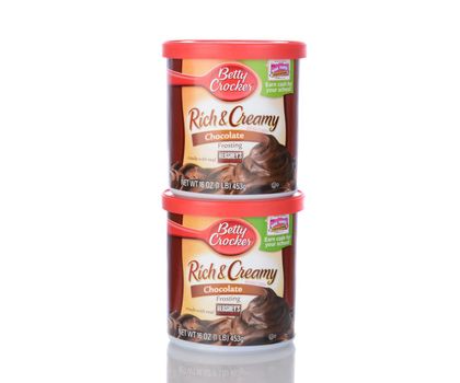 IRVINE, CA - January 05, 2014: Betty Crocker Rich and Creamy Chocolate Frosting. Betty Crocker is a brand name and trademark of General Mills.