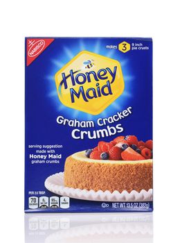 IRVINE, CALIFORNIA - 24 DECEMBER 2019: A box of Nabisco Honey Maid Graham Cracker Crumbs.