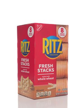 IRVINE, CALIFORNIA - 28 MAY 2021: A Box of Ritz Fresh Stacks Whole Wheat Crackers, from Nabisco.