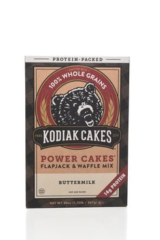 IRVINE, CALIFORNIA - 6 OCT 2020: A box of Kodiak Cakes Flapjack and Waffle mix.